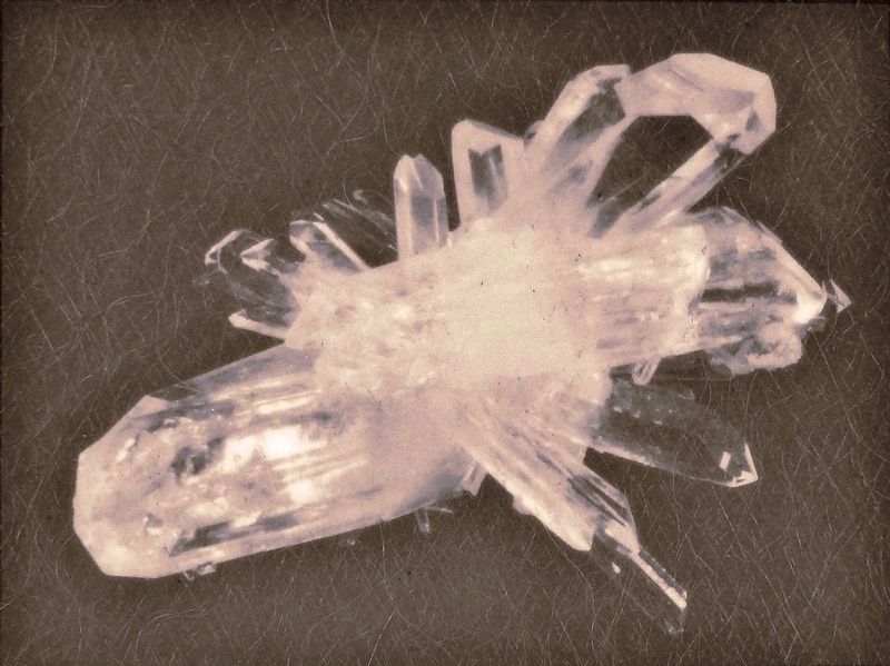 Marker detail: Clear quartz crystal image. Click for full size.