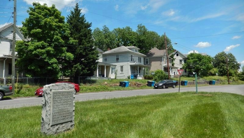 Torteras Village Indian Trail Marker<br>(<i>wide view Ferdinand Avenue in background</i>). Click for full size. Torteras Village Indian Trail Marker<br>(<i>wide view Ferdinand Avenue in background</i>) image. Click for full size.