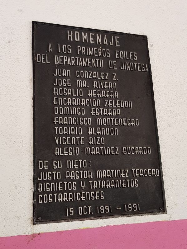 First Leaders of Jinotega Marker image. Click for full size.