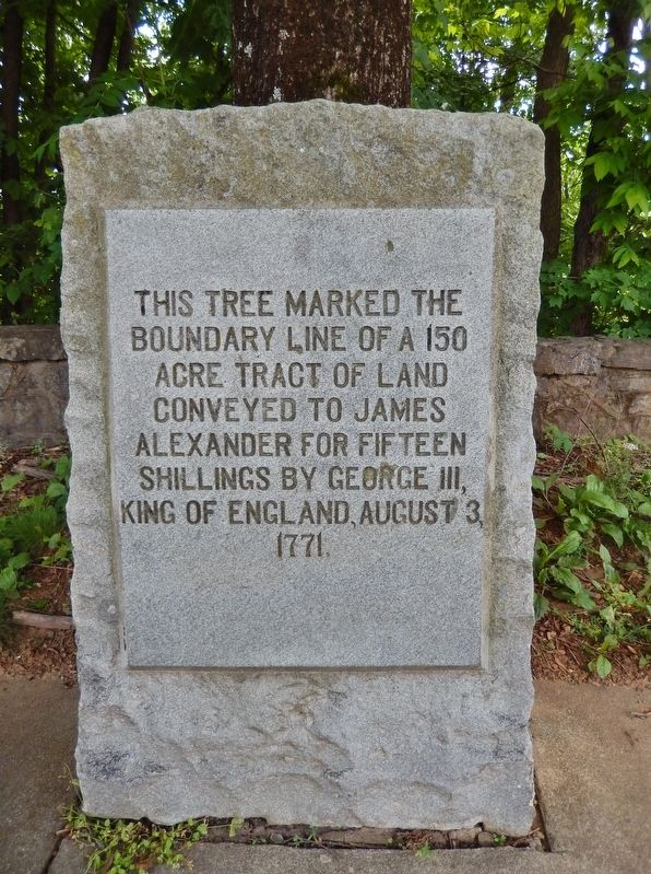 James Alexander Tract Boundary Marker image. Click for full size.