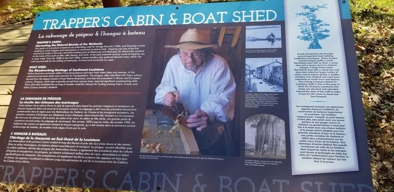 Trappers Cabin & Boat Shed Marker image. Click for full size.