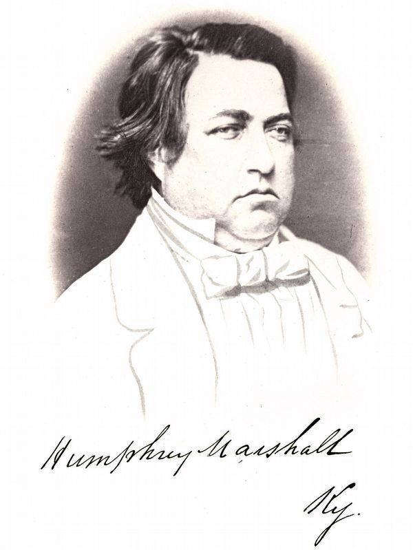 Humphrey Marshall, Representative from Kentucky, Thirty-fifth Congress image. Click for full size.
