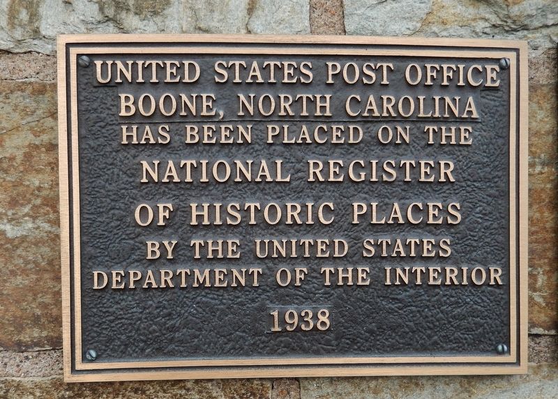 Boone, North Carolina Post Office Marker image. Click for full size.