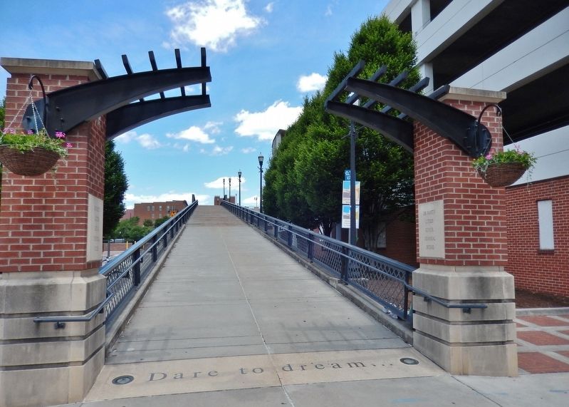 Dr. Martin Luther King Jr. Memorial Bridge (<i>south entrance • 75 yards south of marker</i>) image. Click for full size.