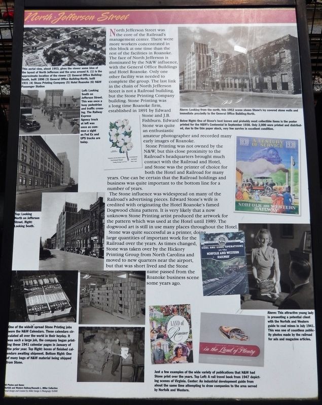 North Jefferson Street Marker. Click for full size. North Jefferson Street Marker image. Click for full size.