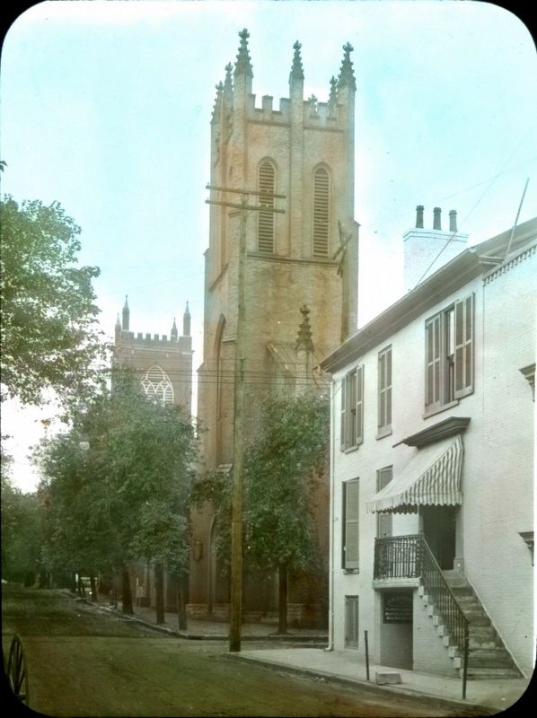 <i>Mill Street, Lexington, Showing Christ Church, ca. 1900-1915</i>. Click for full size. <i>Mill Street, Lexington, Showing Christ Church, ca. 1900-1915</i> image. Click for full size.