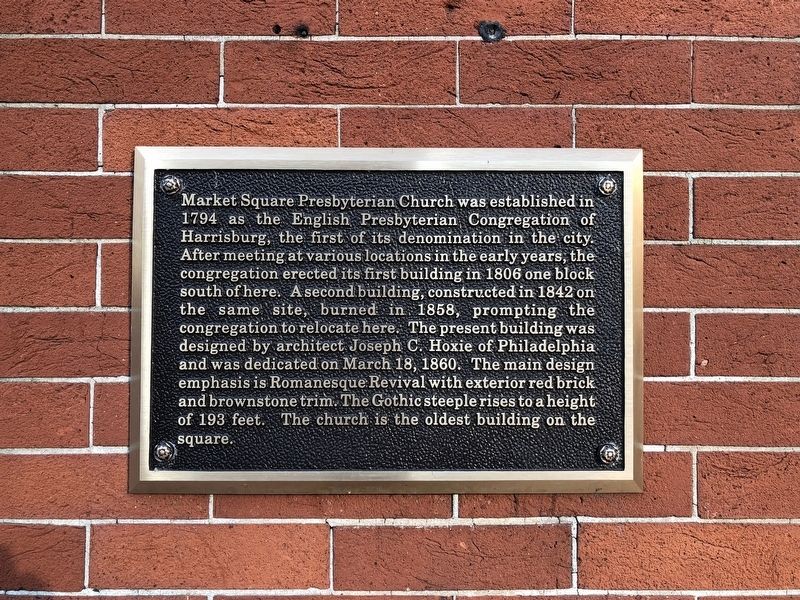 Market Square Presbyterian Church Marker image. Click for full size.