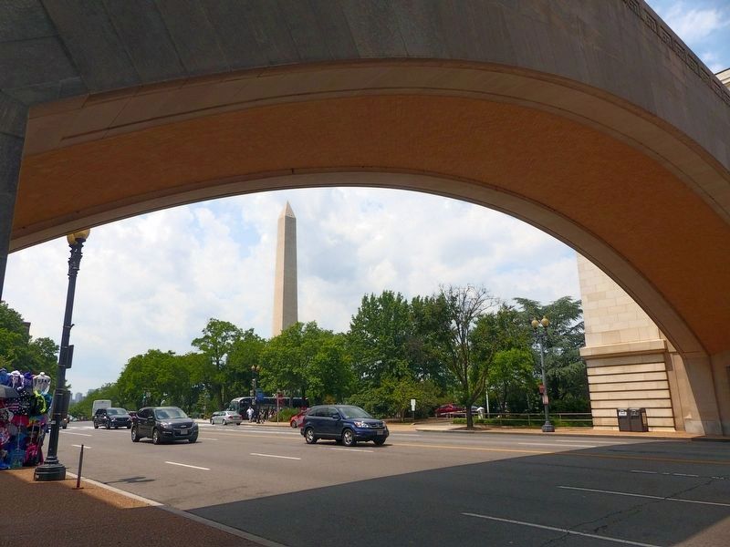 The Washington Monument<br>Seen through the James Wilson Memorial Arch image. Click for full size.