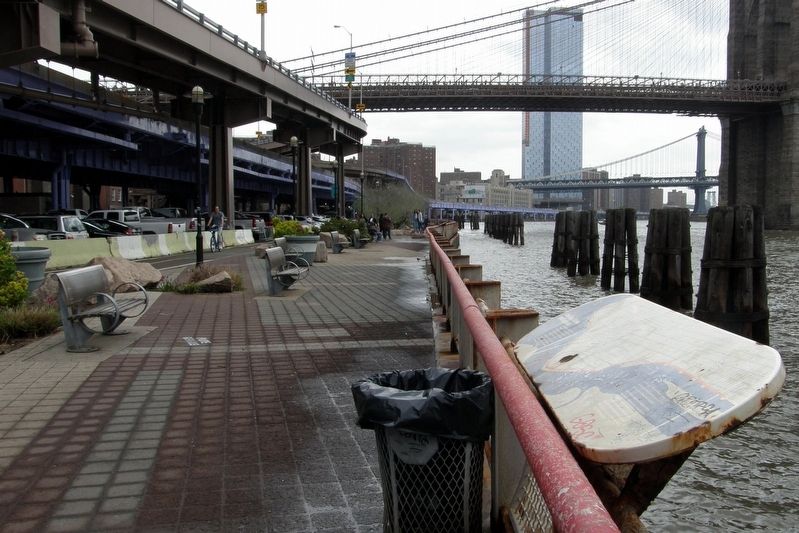 The East River Bikeway and Esplanade Marker. Click for full size. The East River Bikeway and Esplanade Marker image. Click for full size.