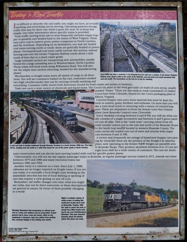 Today's Rail Traffic Marker image. Click for full size.