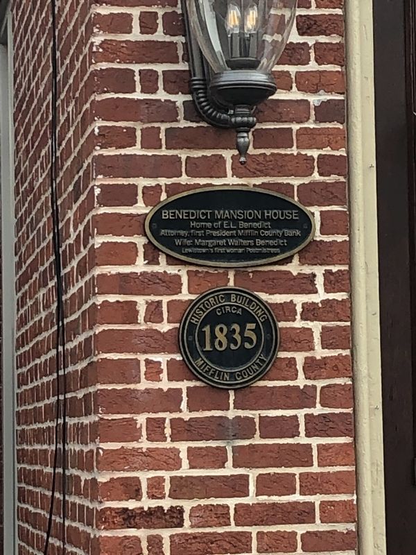 Benedict Mansion House Marker. Click for full size. Benedict Mansion House Marker image. Click for full size.
