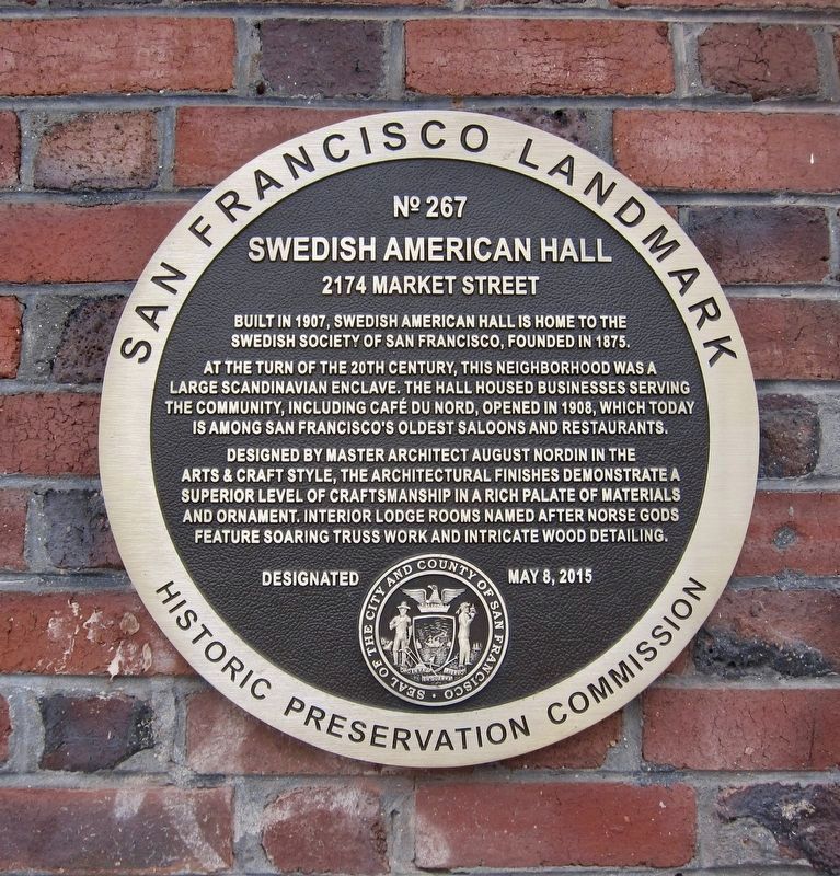Swedish American Hall Marker. Click for full size. Swedish American Hall Marker image. Click for full size.