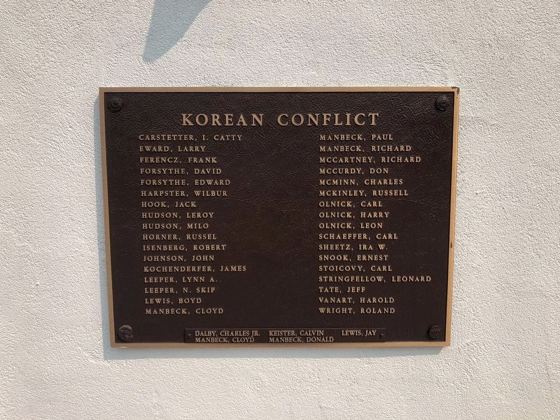 Korean Conflict plaque image. Click for full size.