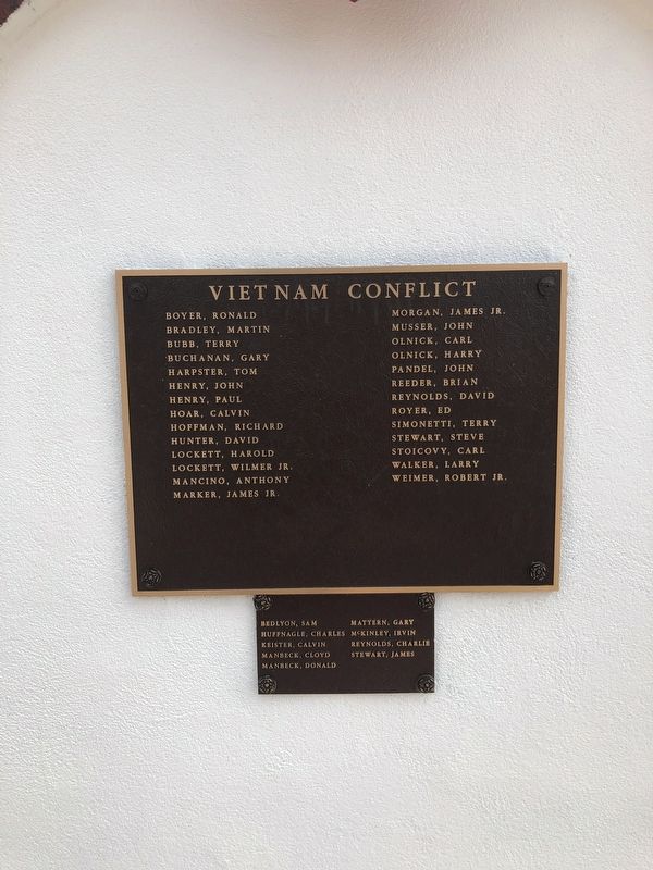 Vietnam Conflict plaque image. Click for full size.