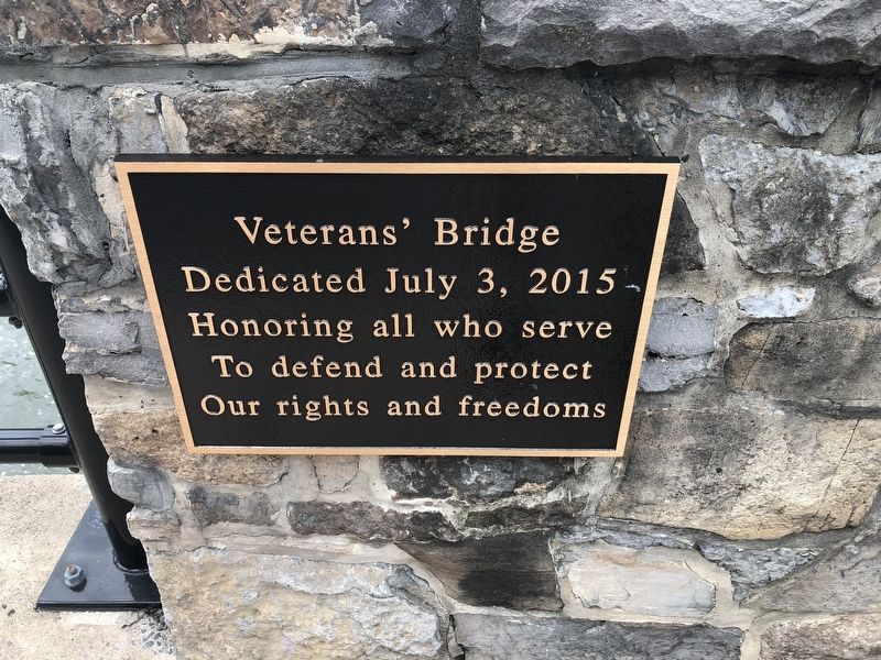 Veterans' Bridge Marker. Click for full size. Veterans' Bridge Marker image. Click for full size.