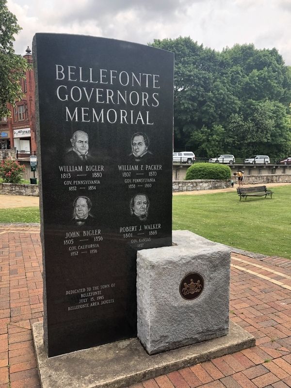 Bellefonte Governors Memorial [Reverse] image. Click for full size.