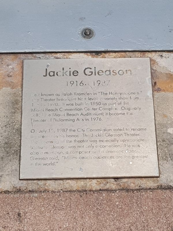Jackie Gleason Marker image. Click for full size.