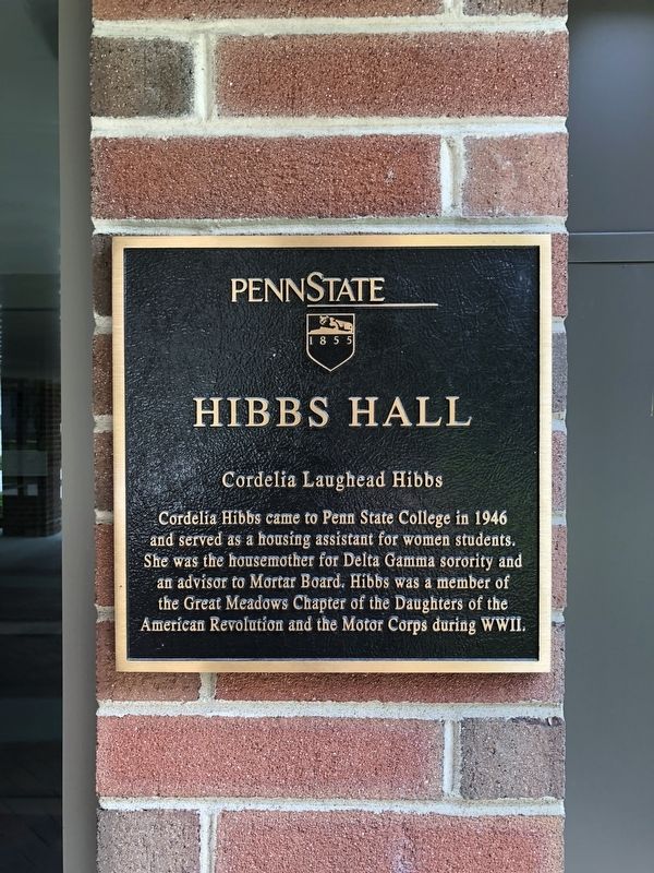Hibbs Hall Marker image. Click for full size.