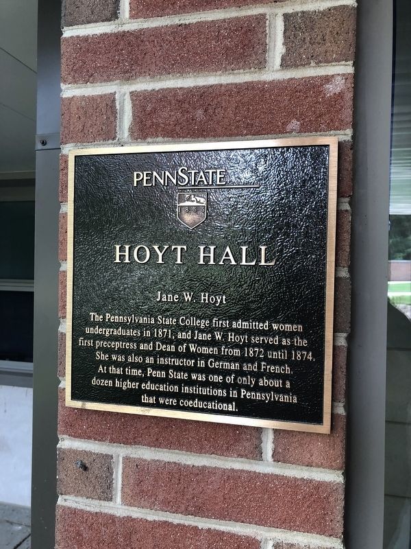 Hoyt Hall Marker image. Click for full size.
