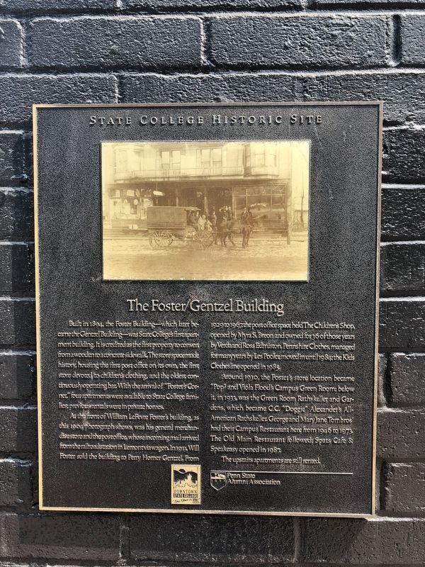 The Foster/Gentzel Building Marker image. Click for full size.