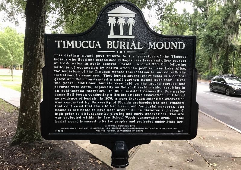 Timucua Burial Mound Marker image. Click for full size.