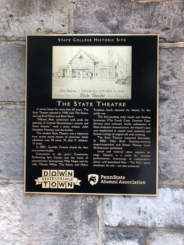 The State Theatre Marker image. Click for full size.
