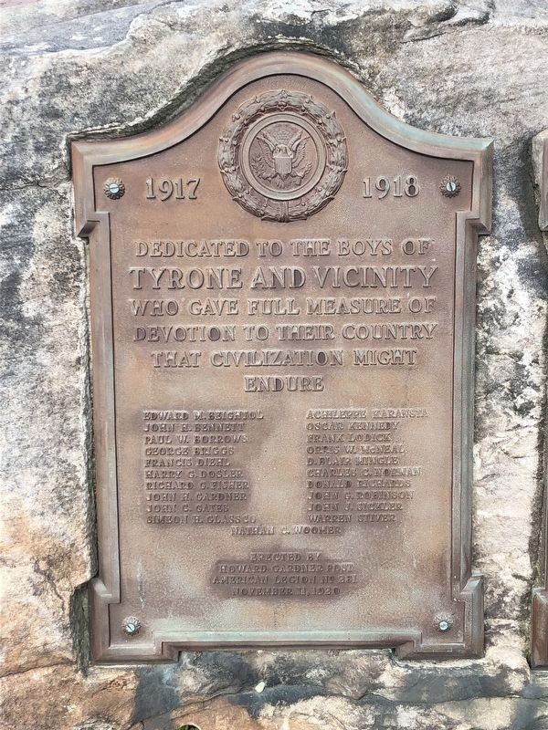 World War I Memorial. Click for full size. World War I Memorial image. Click for full size.