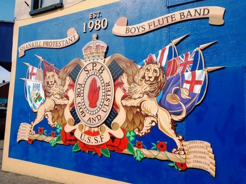 Shankill Protestant Boys Flute Band Mural image. Click for full size.