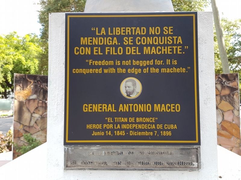 General Antonio Maceo Marker. Click for full size. General Antonio Maceo Marker image. Click for full size.