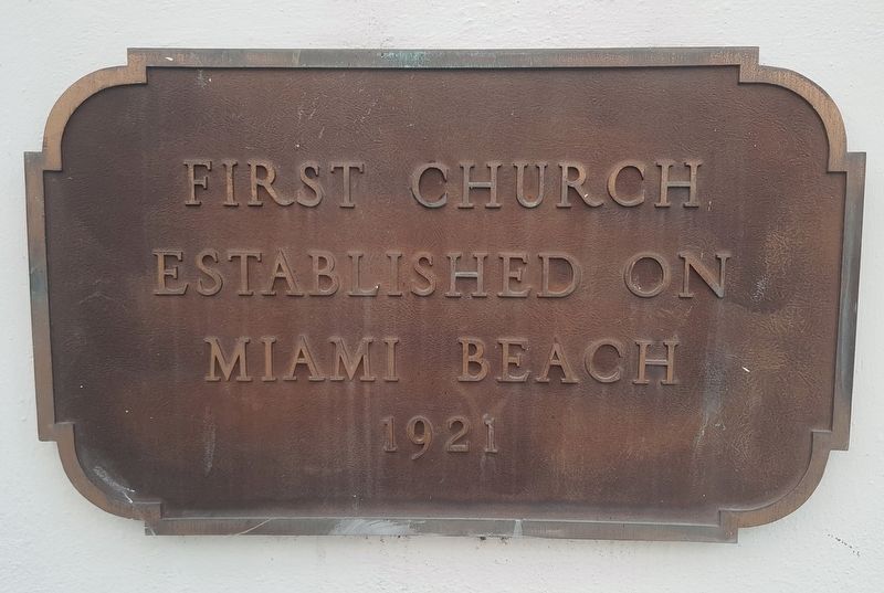 First Church on Miami Beach Marker image. Click for full size.