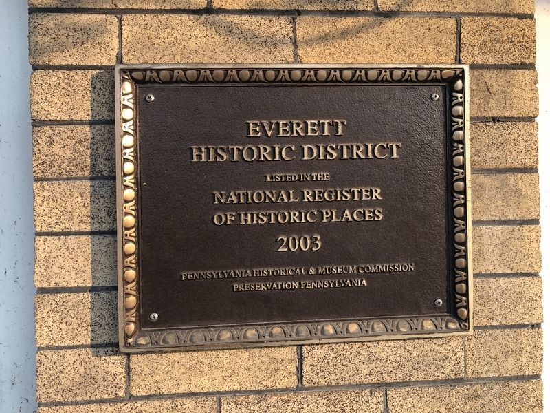 National Register of Historic Places plaque on the building for the Everett Historic District image. Click for full size.