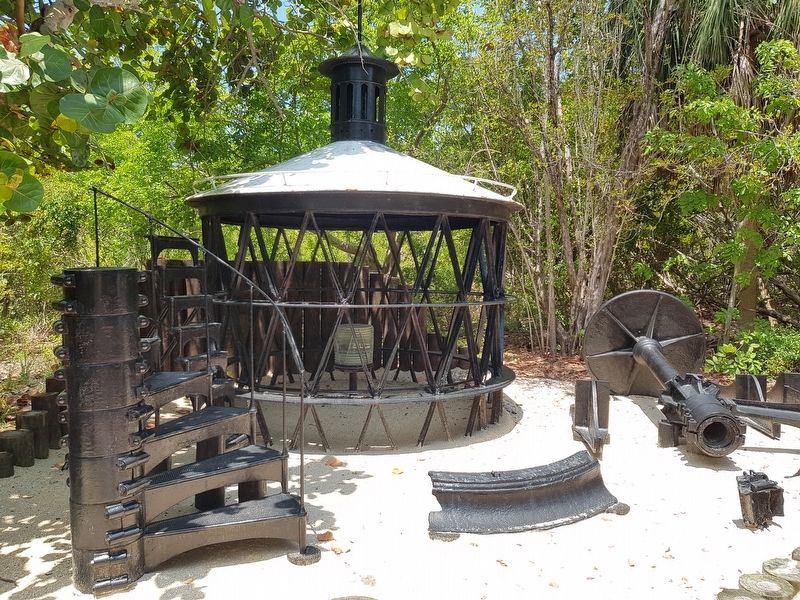 Cast iron pieces of the lighthouse removed in the restoration image. Click for full size.