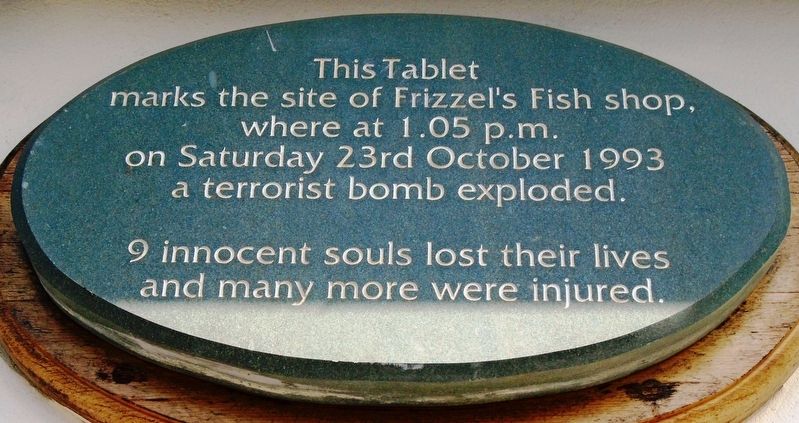 Frizzell's Fish Shop Bombing Victims Marker image. Click for full size.