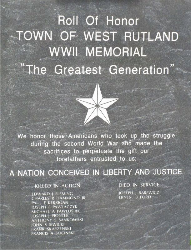 Roll of Honor Marker image. Click for full size.