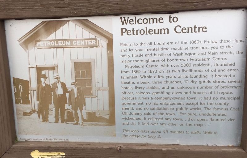 Welcome to Petroleum Centre Marker image. Click for full size.