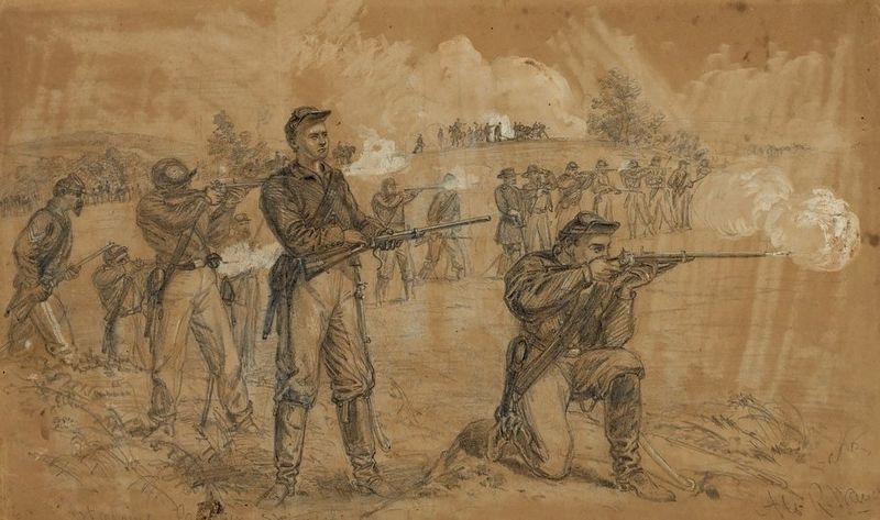 1st Maine Cavalry Skirmishing. Click for full size. 1st Maine Cavalry Skirmishing image. Click for full size.