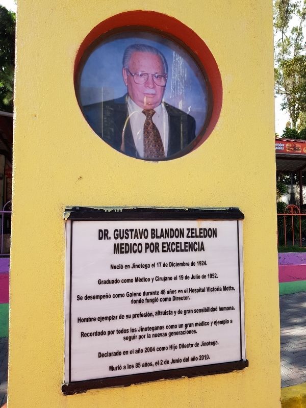 Doctor Gustavo Blandón Zeledón Marker image. Click for full size.