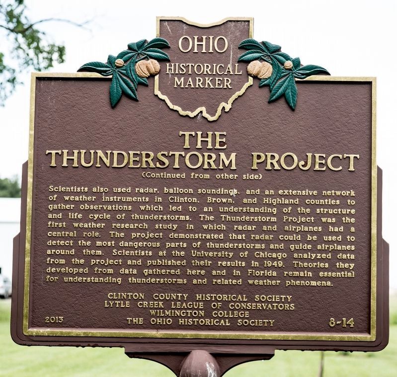 The Thunderstorm Project Marker, side two image. Click for full size.