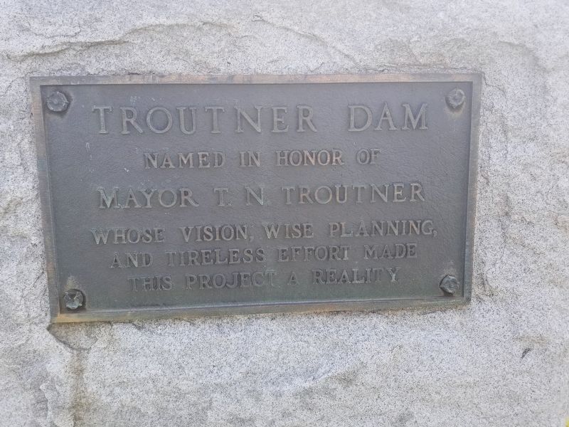Troutner Dam Marker. Click for full size. Troutner Dam Marker image. Click for full size.