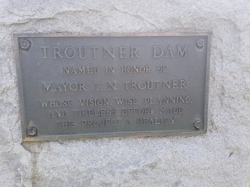 Troutner Dam Marker image. Click for full size.