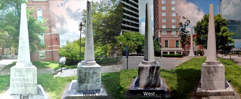 Knoxville Marker (<i>east, north, west & south side views</i>) image. Click for full size.