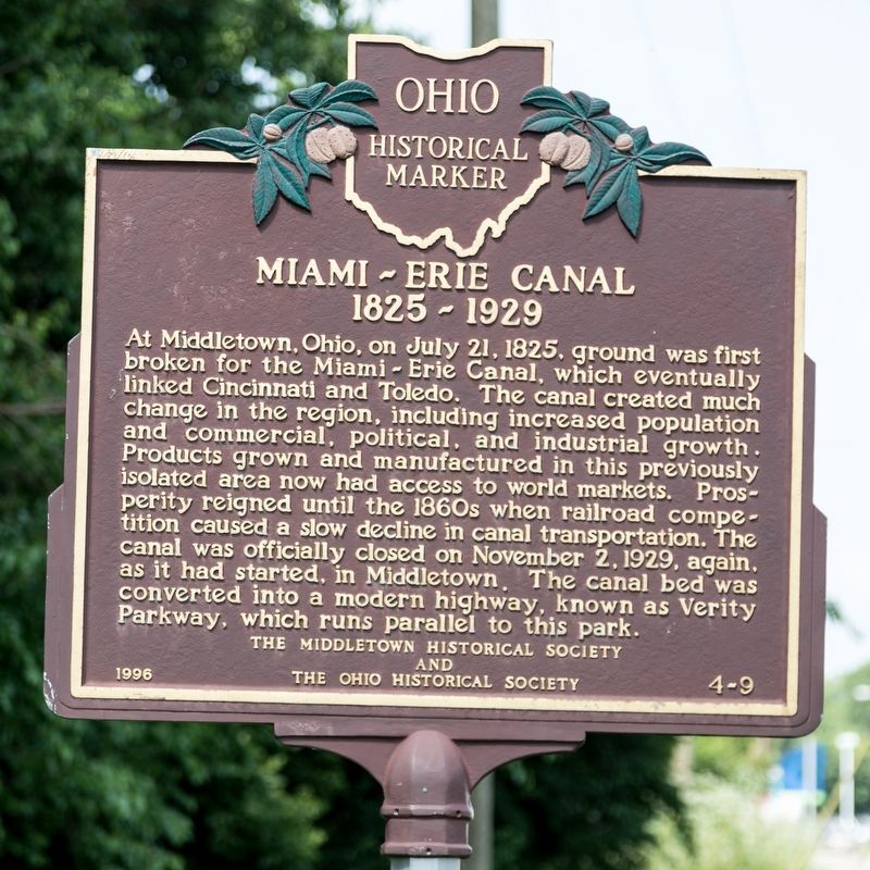 Miami-Erie Canal Marker image. Click for full size.