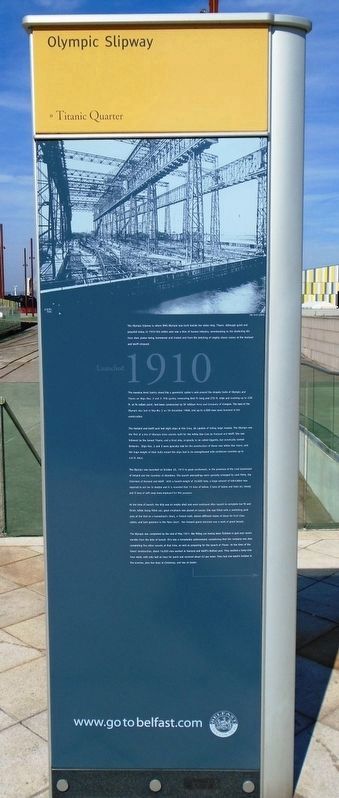 Olympic Slipway Marker (front) image. Click for full size.