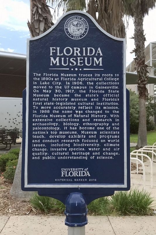 Florida Museum Marker image. Click for full size.