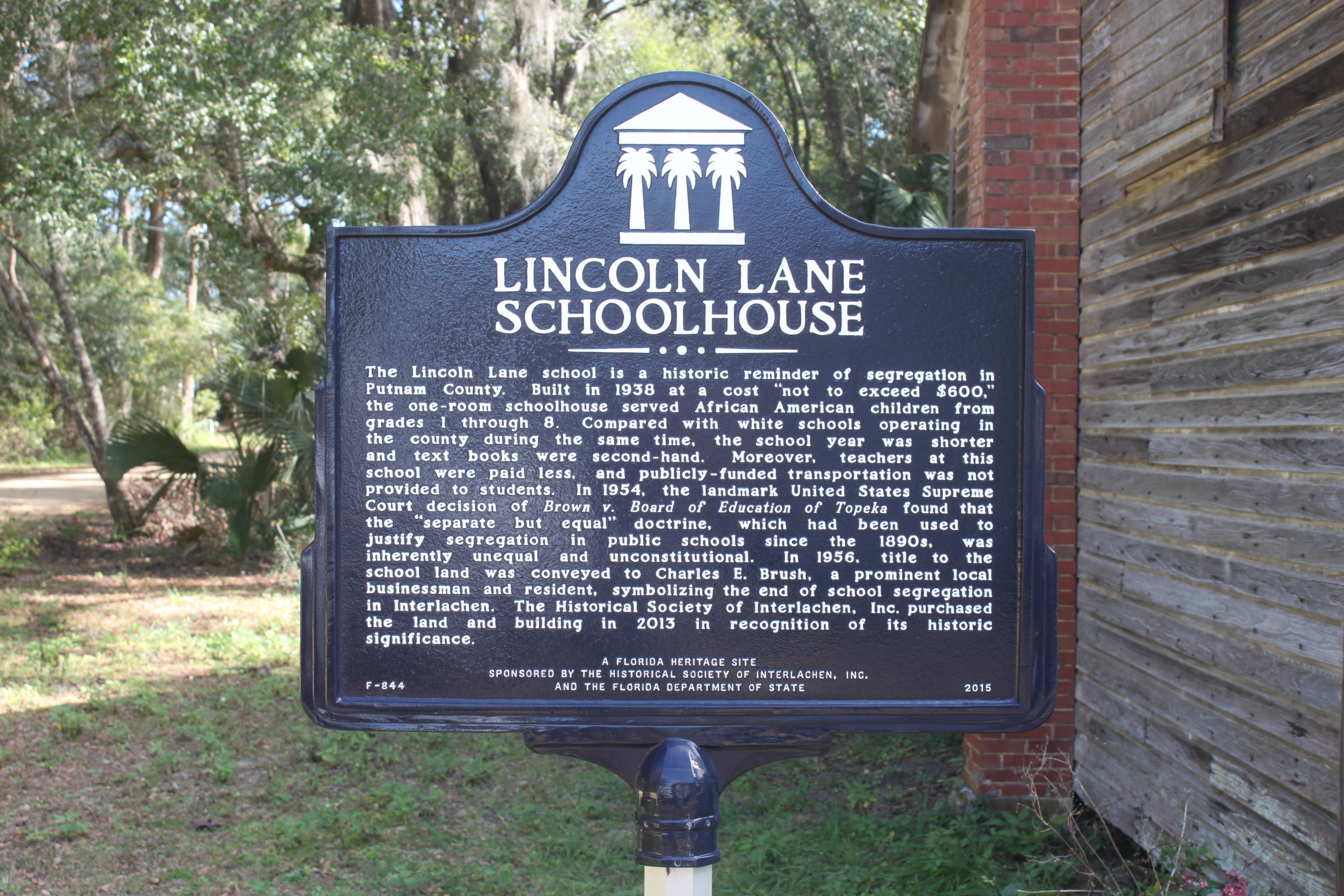Lincoln Lane Schoolhouse Marker
