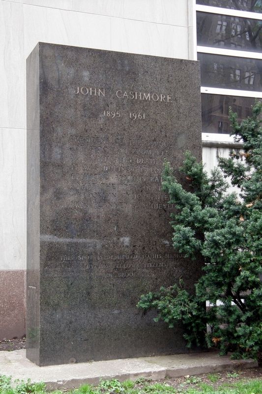 John Cashmore Marker. Click for full size. John Cashmore Marker image. Click for full size.