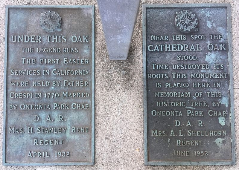 Cathedral Oak Monument. Click for full size. Cathedral Oak Monument image. Click for full size.
