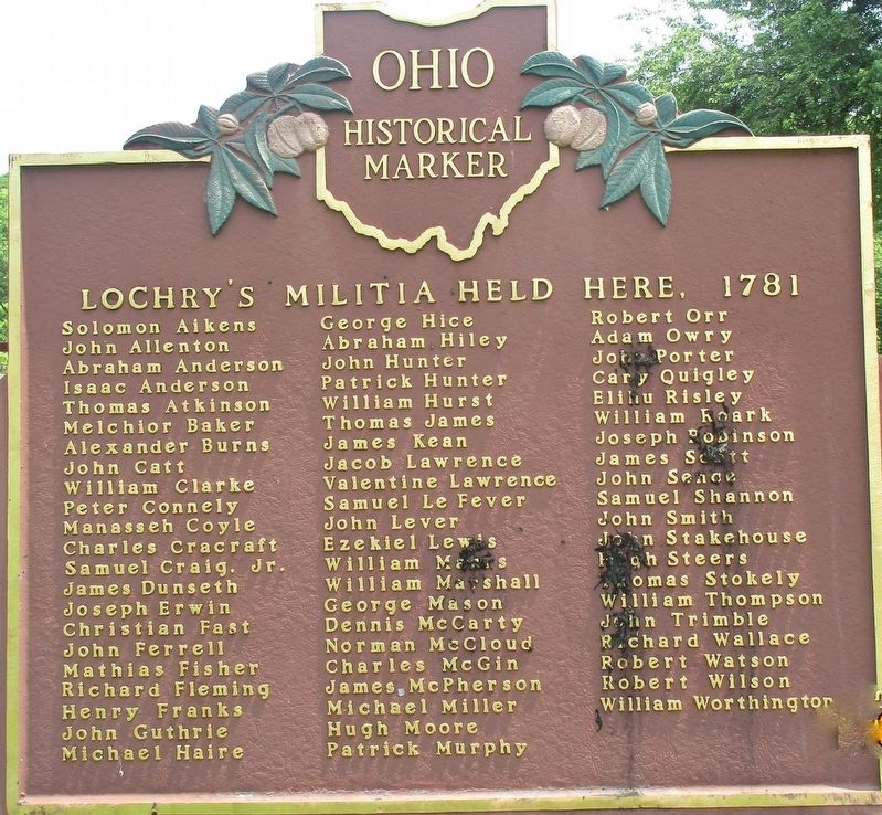 Site of Internment Camp Lochry�s Expedition, 1781 Marker image. Click for full size.