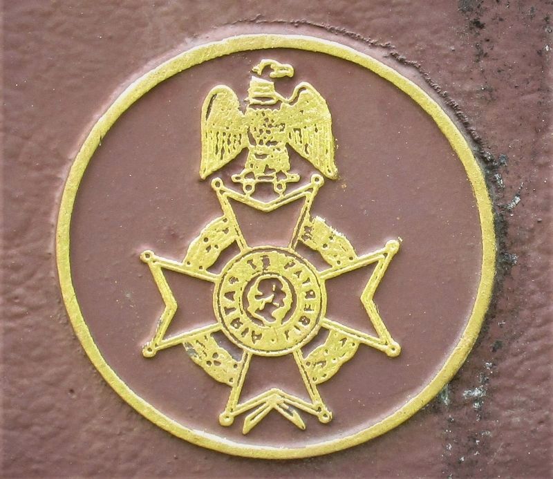 Logo on marker - the Sons of the American Revolution image. Click for full size.