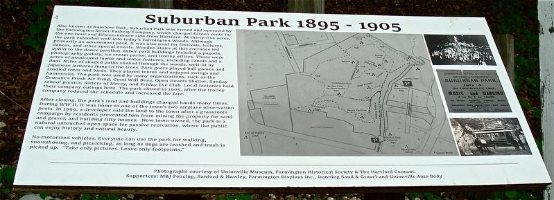 Suburban Park 1895-1905 Marker image. Click for full size.